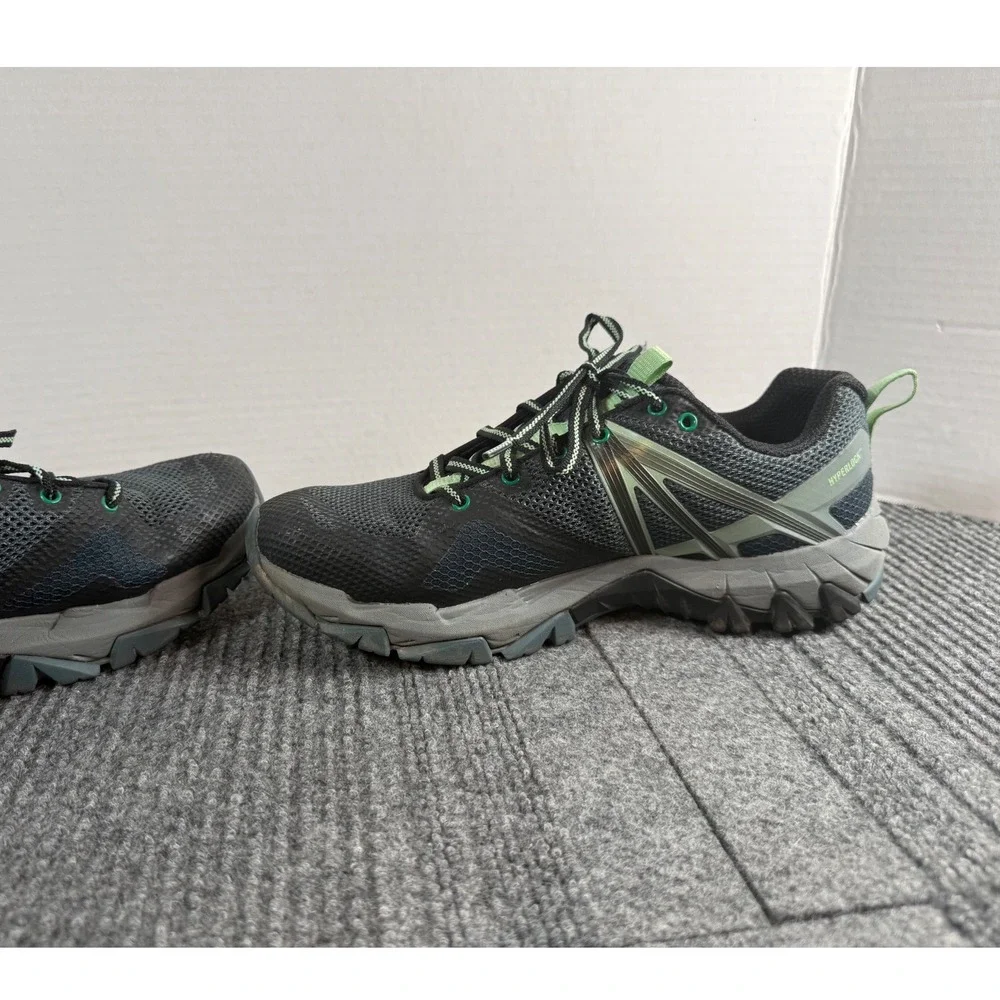 Merrell Antora Womens 8.5 Trail Running Shoes Black Mint Green J12338 Hiking